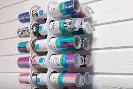 Clzylrs vinyl roll holder with 50 compartments | vinyl roll storage rack wall mount/over the door. Best Vinyl Roll Storage Rack Holder And Storage Options Of 2021
