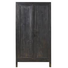 * étagères réglables en hauteur individuellement. Armoire 2 Portes En Metal Noir Effet Vieilli Sabi Maisons Du Monde