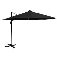 Browse from many colours and sizes and find the parasol that matches your style. Buy Argos Home Light Up Led Overhanging Parasol Black Garden Parasols And Bases Argos