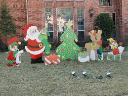 Santa And The Gang Christmas Yard Art Wood Christmas Decorations Diy Christmas Yard Decorations