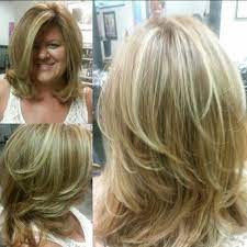 Blonde With Red Brown Base Color On Medium Length Layered Hair By Rhonda Brown Salon Lafaye Medium Length Hair With Layers Layered Hair Medium Hair Styles