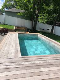 Pool & backyard designs, strong fiberglass swimming pools give you maximum quality : Urban Small Backyard Makeover With Plunge Pool Contemporary Swimming Pool Hot Tub Boston By Soake Pools Houzz Uk