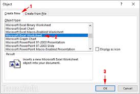 Menyisipkan Lembar Kerja Spreadsheet Excel Di Dokumen Microsoft Word