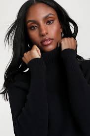 Black mock sweater new arrivals