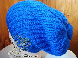 If any beginners want an easy project, this hat could be it! Slouchy Hat Knitting Pattern Crazy Hands Knitting