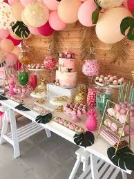 Flamingos Pineapples Baby Shower Party Ideas Photo 1 Of 10 Luau Baby Showers Pineapple Baby Shower Hawaiian Baby Showers