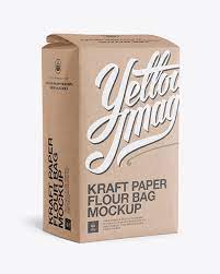 Download Kraft Paper Flour Bag Psd Mockup Halfside View Mockup Psd 68380 Free Psd File Templates