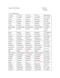 Latin Verb Conjugation Chart Google Search Conjugation