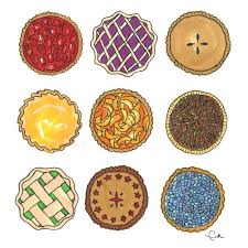 It S Always A Good Time For Pie Illustration Art Print 5x5 Pie Drawing Illustration Art Food Art