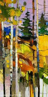Iosif Derecichei Deep In The Magical Forest 24 X 48 Abstract Art Landscape Abstract Tree Painting Abstract