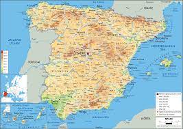 Book your trip to spain. Spain Map Physical Worldometer