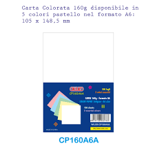 I formati dei fogli della serie principale a , b e c sono riportati nelle. Carta Colorata 160g A6 100 Fogli 5 Colori Tenui Wiler Cp160a6a