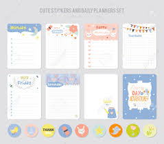 All without asking for permission or setting a link to the source. Cute Daily Note Template Notebook Paper And Stickers Set With Royalty Free Cliparts Vectors And Stock Illustration Image 62145066