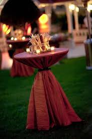 12'' h x 14'' w x 14'' d. Gold Bronze Tablecloths With Dried Maize Bushel And Four Tea Lights I Love Thi Cocktail Table Decor Cocktail Table Centerpieces Wedding Table Decorations Diy
