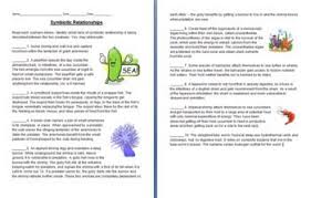 Symbiotic Ecological Relationships Lesson Powerpoint Notes Worksheet Game Relationship Lessons Lesson Relationship