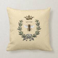 Pillow chum kellytoy stripes stuffed animal plush kids travel pillow. Bee Happy Decorative Throw Pillows Zazzle
