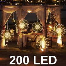 Led lichterkette batterie strombetrieben, 1 packung batteriebetrieben 5m 50er micro led kupferdraht lichterketten für weihnachten 600 led lichterketten vorhang 6x3m, lichtervorhang mit 8 lichtmodellen party dekoration weihnachtsbeleuchtung. Miixia 200 Led Feuerwerk Lichterkette Batterie Real De