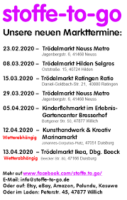 Stoffe To Go Neue Markttermine Hier Die Vorschau Auf Facebook