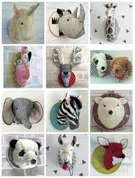 Friendly And Faux Collection Of Animal Head Faux Taxidermy Etsy Faux Taxidermy Faux Taxidermy Pattern Animal Heads