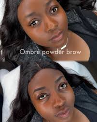 Brow shaping with candlelight and natural tan shades