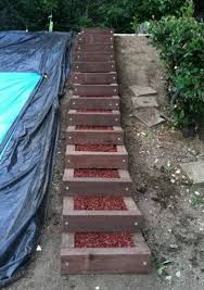 Comment Construire Des Marches Sur Une Colline Escalier De Jardin Amenagement Jardin Jardin En Pente