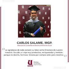 Creamos líderes! Carlos Salame es graduado de la Maestría en Gestión de  Proyectos 💯% en línea y hoy nos comparte su testimonio de cómo fue su  experiencia siendo parte de la familia #
