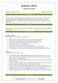 License or certification, according to the type of teaching that you do, where you're teaching, who you're teaching. Lecturer Resume Samples Qwikresume