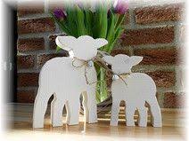 Vorlage fur osterhasen mehr osterhasen basteln osterkorb. Oster Lamm Aus Holz Gross Links Im Bild Ostern Basteln Holz Osterdeko Holz Basteln Weihnachten