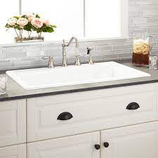 Shop birch lane for farmhouse & traditional kitchen sinks, in the comfort of your home. 36 Frattina Cast Iron Drop In Kitchen Sink 8 3 4 Centers Drop In Kitchen Sink Best Kitchen Sinks Kitchen Sink Farmhouse