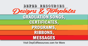 These are professional looking certificates that accommodate important details like name of the person, confirmation of assignment, mark of the approving authority, name of approved establishment etc. Graduation Songs Certificates Message Programs Ribbons Design Templates 2019