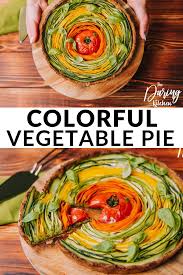 Colorful Vegetable Pie Daring Kitchen Recipe Vegetable Pie Colorful Vegetables Raw Food Recipes