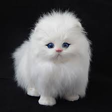 Real Hair Cat Dolls Simulation Animal Toy Cats Will Meowth Children S Pet Cat Plush Toys Ornaments Birthday Gift Electroni Cat Plush Toy Cat Plush Cute Animals