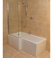 Should you have a tub in your bathroom or should it be a shower? Elite L Shaped Shower Bath Trojan Plastics Tub Shower Combo Bathroom House Bathroom