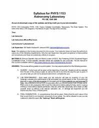 Syllabus For Phys 153 Astronomy Laboratory