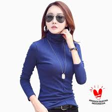 Pada produk kaos dengan kualitas tinggi bagian rib lehernya selalu dibuat dari bahan terbaik dan. Kaos Leher Tinggi Vjl0ukhvmvzbam Sweater Rajutan Leher Tinggi Lengan Panjang Kasual