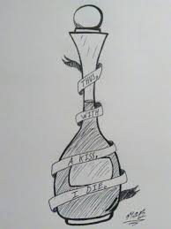This Bottle Represents The Poison That Romeo Drank To Kill Himself The Statement That Wraps Romeo And Juliet Drawing Romeo And Juliet Poster Romeo And Juliet