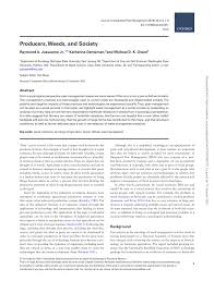 Specializes in integrated pest management practices. Pdf Producers Weeds And Society