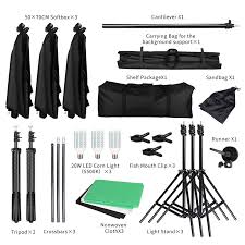 2020 Green Screen Non Woven Background Support Stand Kit 20 Watt Led Hair Light Boom Stand Studio Photo Video Lighting From Qygw Photo 428 4 Dhgate Com