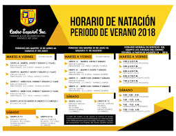 Campamentos de verano vaughan en españa. Horario De Verano Natacion Centro Espanol