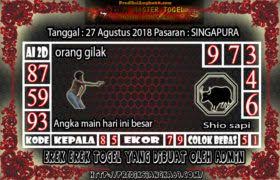 Prediksi Angka Togel Jitu Singapura Senin 27 Agustus 2018 Singapura Taipei Canada
