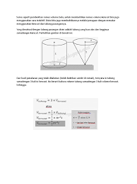 Ada 7 macam jenis bangun ruang, salah satunya adalah tabung. Pembuktian Rumus Kerucut
