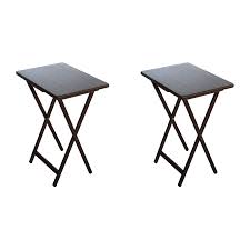 Mainstays 2 Pack Folding Tv Tray Table Set In Walnut Walmart Com In 2020 Tv Tray Table Folding Tv Trays Tray Table