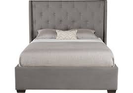 Alison Gray 3 Pc Queen Upholstered Bed Queen Beds Colors Queen Upholstered Bed King Upholstered Bed Upholstered Beds