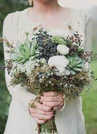 Top 10 fall wedding colors for 2019; 70 Unique Woodland Wedding Bouquets With Images Woodland Wedding Bouquet Succulent Bouquet Wedding Fall Wedding Bouquets