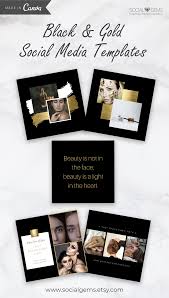 Black And Gold Logo Template Instagram Template For Canva Black And Gold Instagram Etsy In 2020 Social Media Template Instagram Template Instagram Post Template