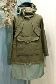 engineered garments over parka wool flannel olive アウトドアファッション メンズ いい服 メンズ スタイル