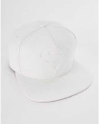 White Superman Logo Snapback Hat Spencer S Snapback Hats Hats Superman Logo