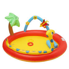 Aissimio Inflatable Water Play Centre Swimming Pool Water Slide Sprayer Kids Baby Pool Activity Colorful 192x150x88cm Details Can Be Found By Clicking On The