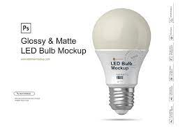 Glossy Matte Led Bulb Mockup Bulb Led Bulb Mockup Design