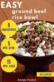 Easy Korean Ground Beef Rice Bowl On The Table In 20 Min Recipe Beef And Rice Beef Beef Rice Bowl Recipe